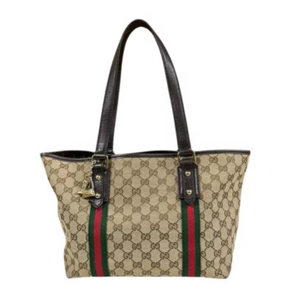 Gucci Sherry Tote Bag GG Canvas Beige